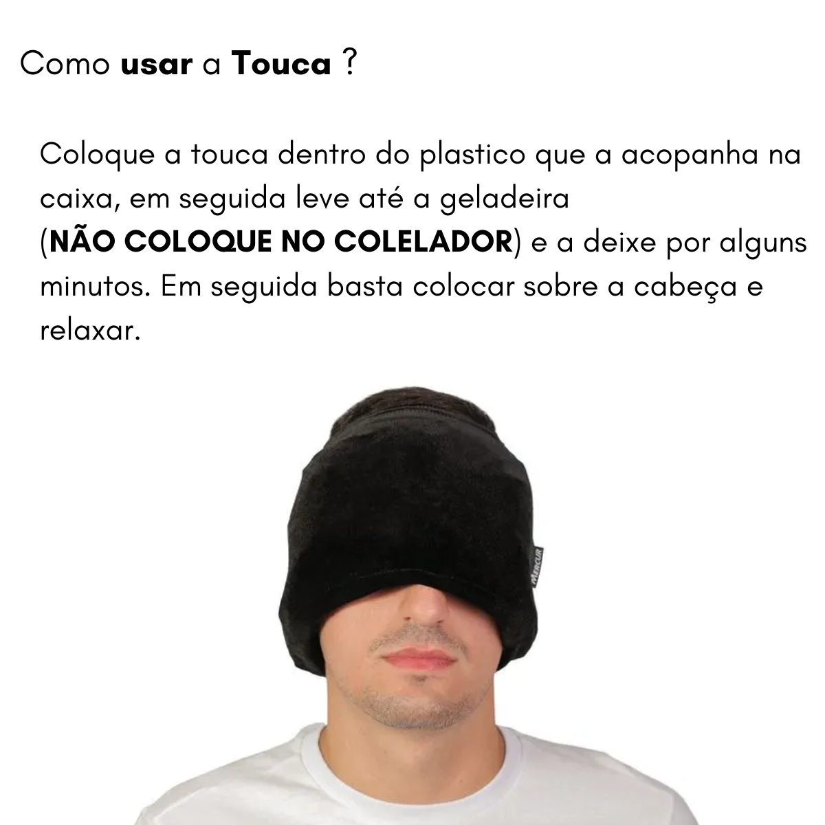 Touca Térmica Gel para Enxaqueca Dor de Cabeça Relaxamento - Acmedi