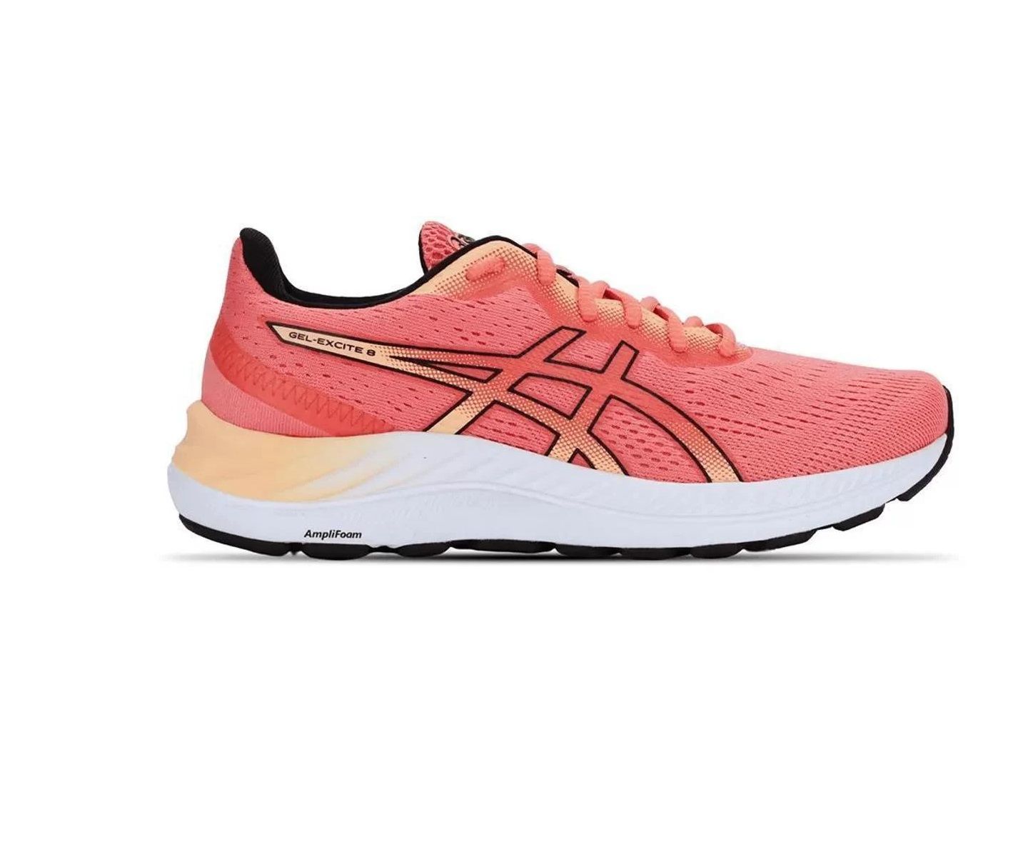 Tenis asics feminino deals cinza e laranja