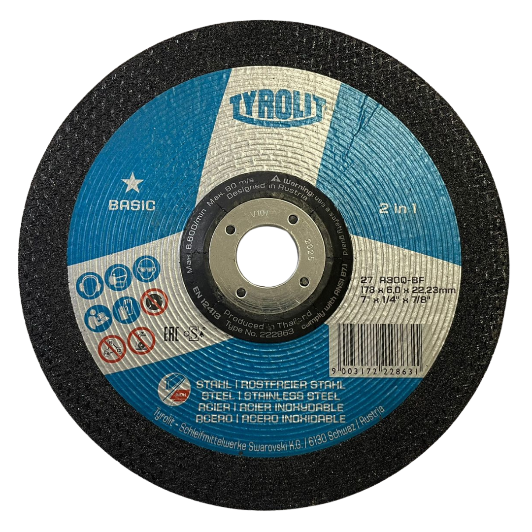 Dischi Da Taglio TYROLIT Per Acciaio Inox, Super Sottili 230x2,0x22,23 Mm, Confezione Da 25, Alta Durata