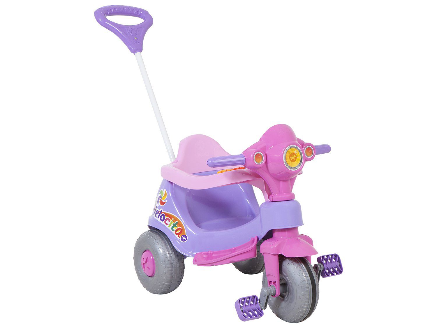 Carrinho Motoca Triciclo Infantil Velocita Rosa Calesita