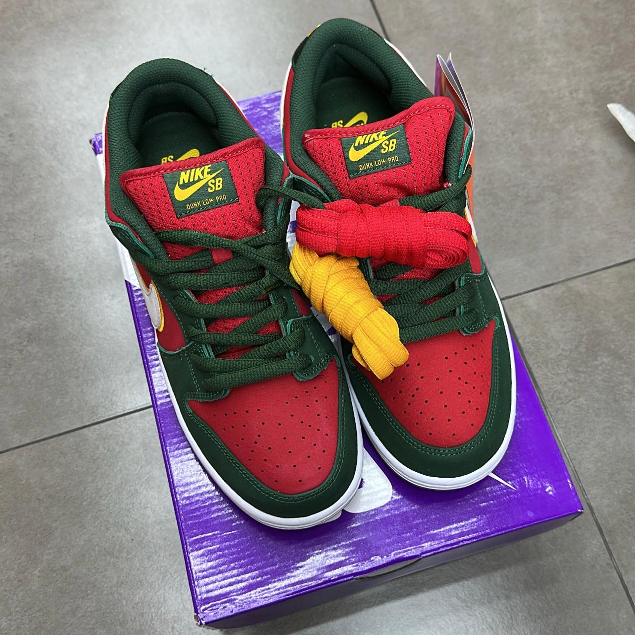 TÊNIS NIKE SB DUNK LOW FIR AND FIRE RED (COMPLETO) - mercadohype
