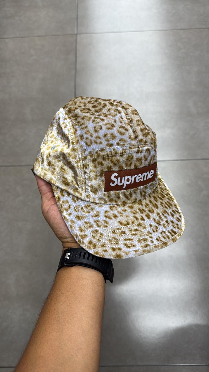 帽子 supreme leopard velvet camp cap tan SUPREME LEOPARD VELVET CAMP CAP 'TAN' - mercadohype
