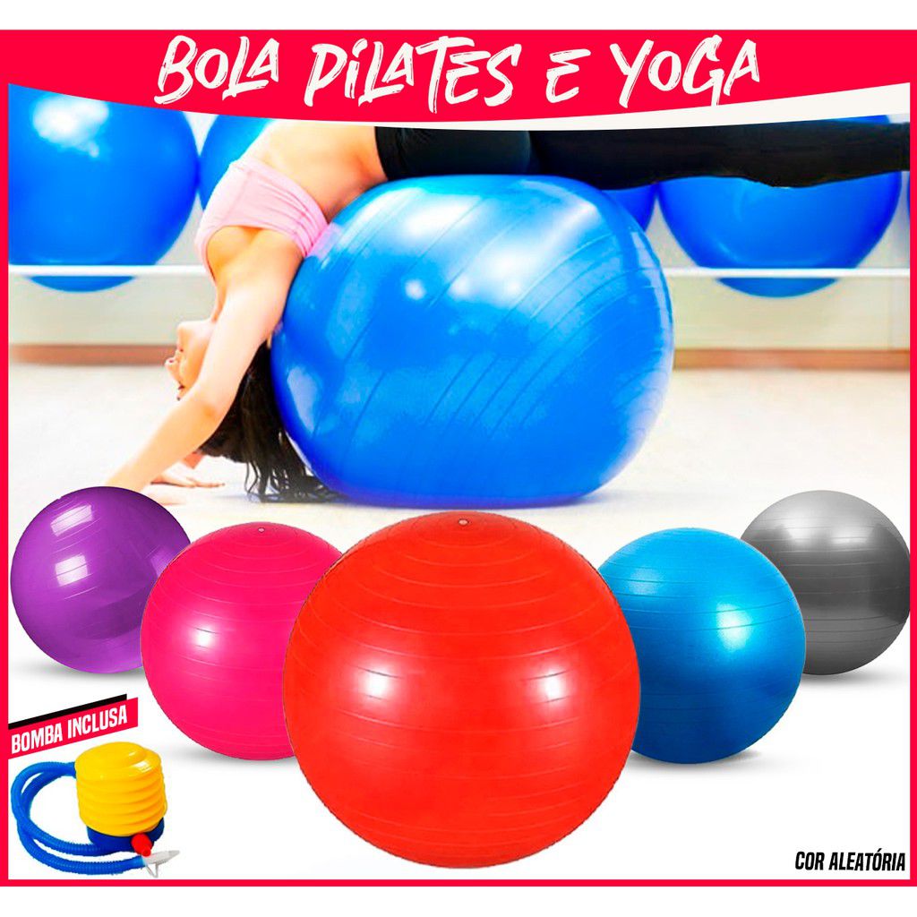 Bola Inflável Exercícios Pilates Yoga Abdominal Ginástica 65cm Grande NOVO  SECULO - POINT MIX ACESSORIOS