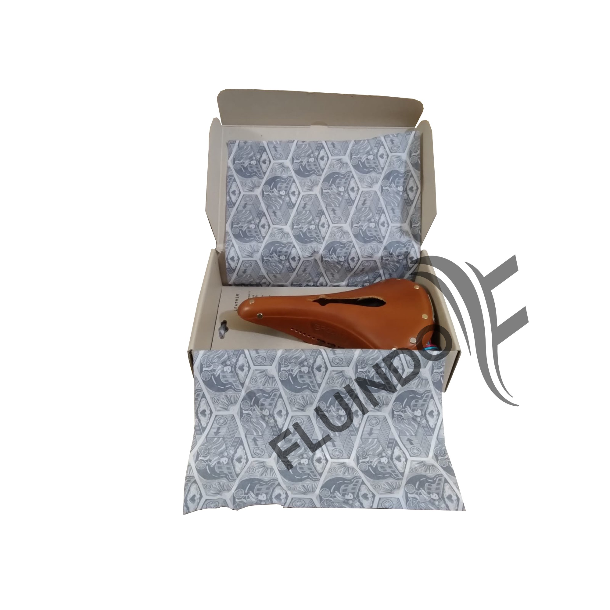 Banco Selim Brooks Couro B17 Carved Mel - Fluindo - Loja de