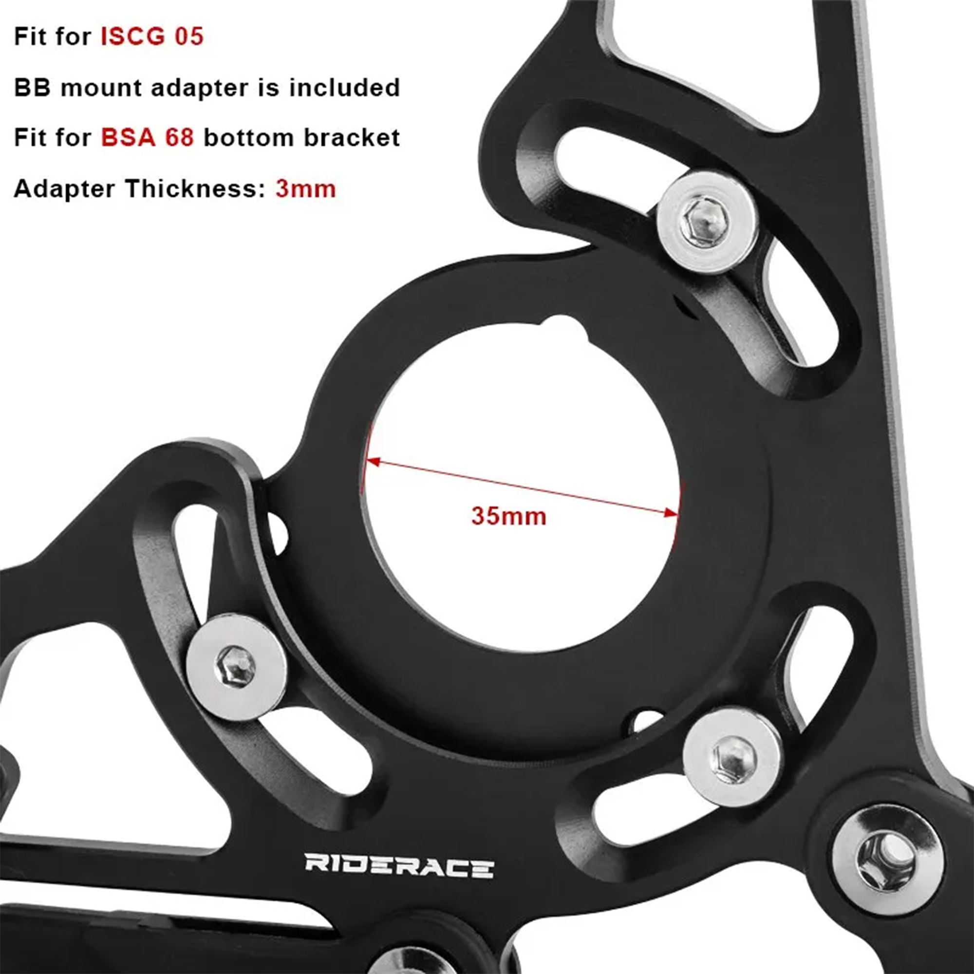 Guida Catena Mountain Bike Guida Catena Per Mountain Bike – Sistema ISCG-05, Materiale Fibra Di Vetro, Colore Nero MRP ISCG-05 Mountain Bike