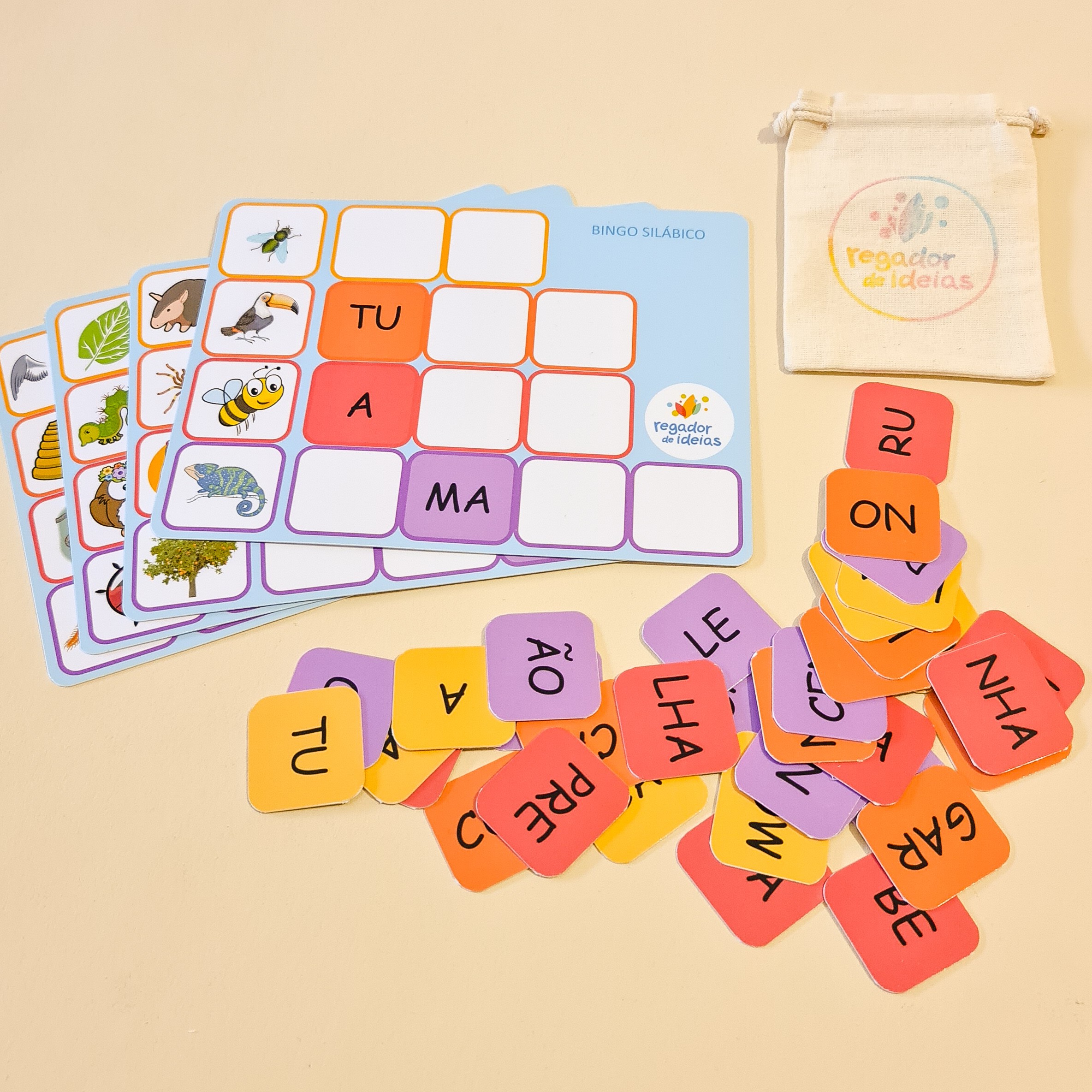Completando Palavras  Jogo Pedagógico com 30 cartas para