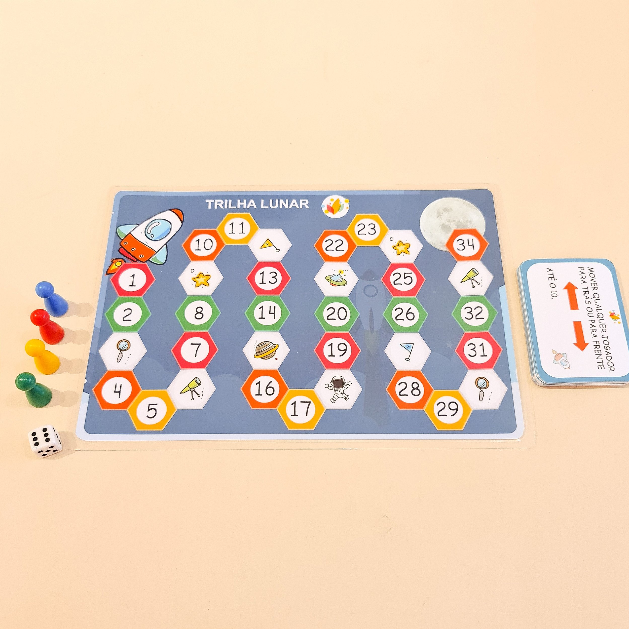 20 Jogo De Tabuleiro Personalizado Com Dados + Pinos Jogos