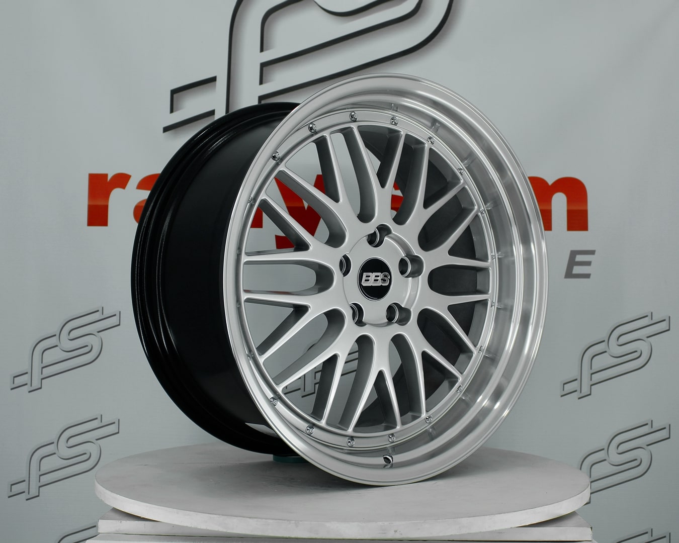 Jogo de Roda BBS LM Prata Borda Diamantada 5x120 - 19x8,5 e 19x9,5