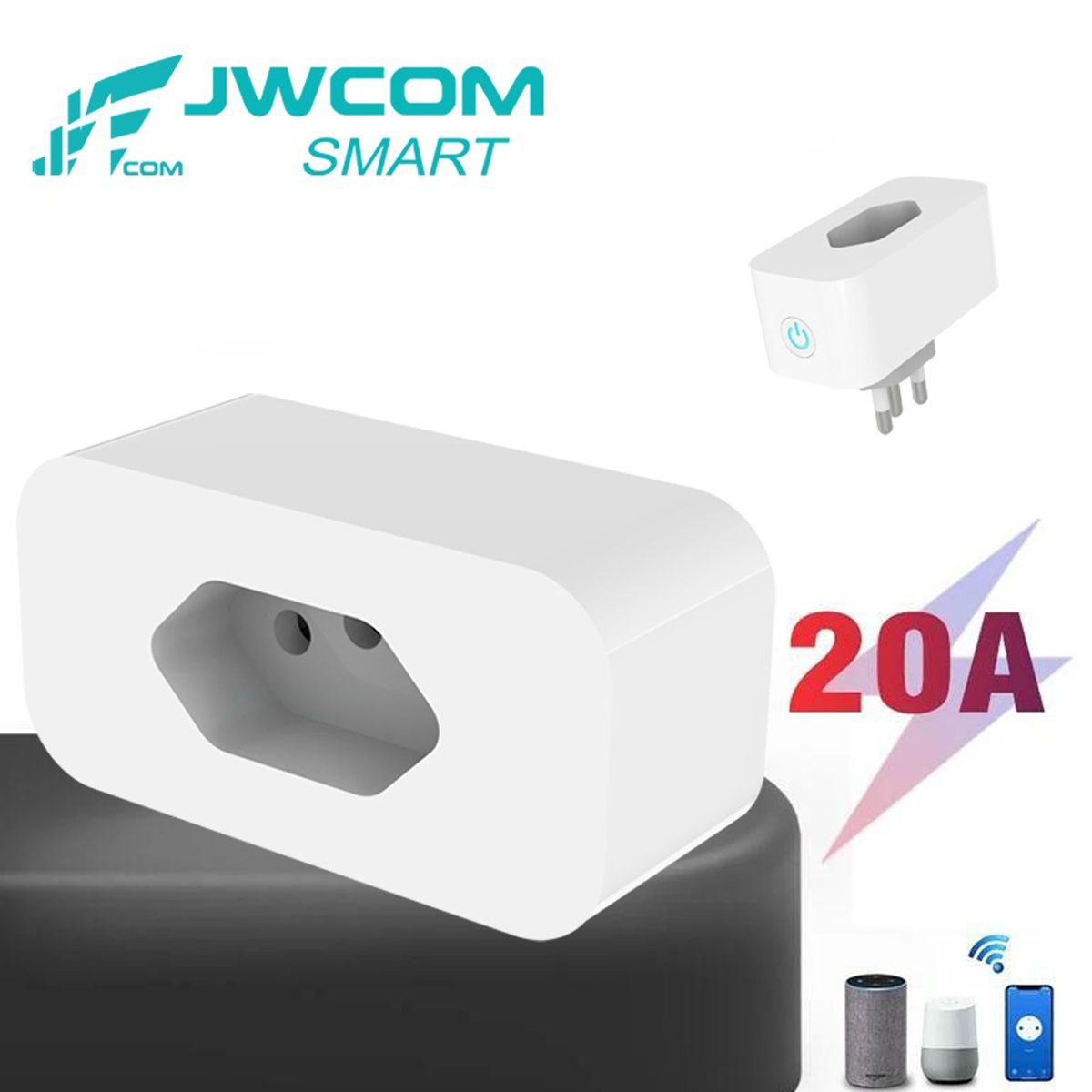 Tomada Inteligente 20 Amperes Wifi Tuya Mede Consumo - Alexa - Bragante ...