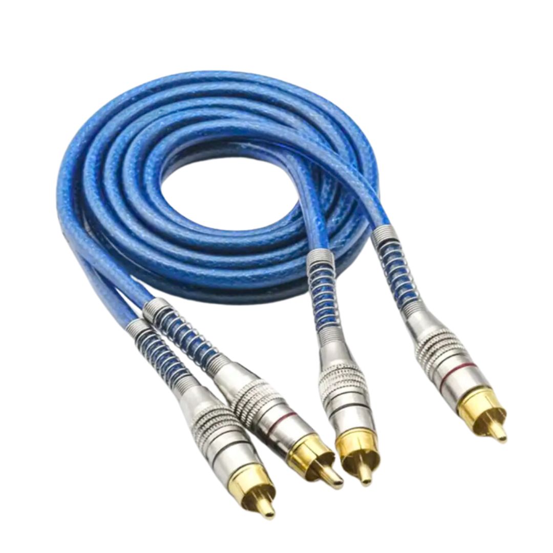 CABO RCA PRIME 5MM PLUG METAL AZUL 1M SVART TECHONE - MFL CABO RCA PRIME 5MM PLUG METAL AZUL 1M SVART TECHONE - MFL