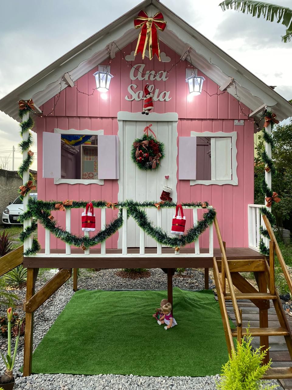 Casinha de Bonecas Infantil em Madeira MDF Casa de Brinquedo 2