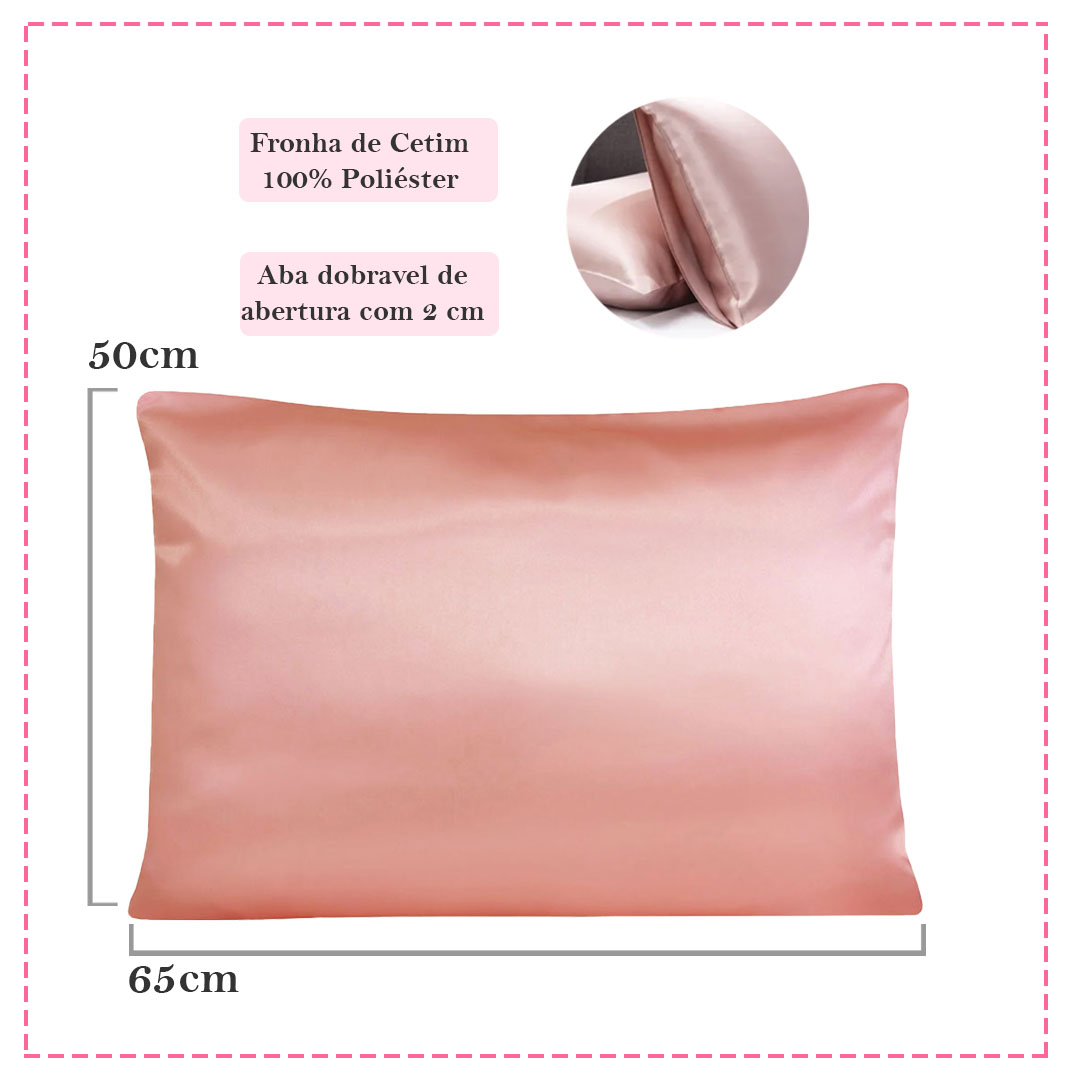 Fronha De Cetim Anti frizz Para Cabelo Seda Dormir Capa Travesseiro ...