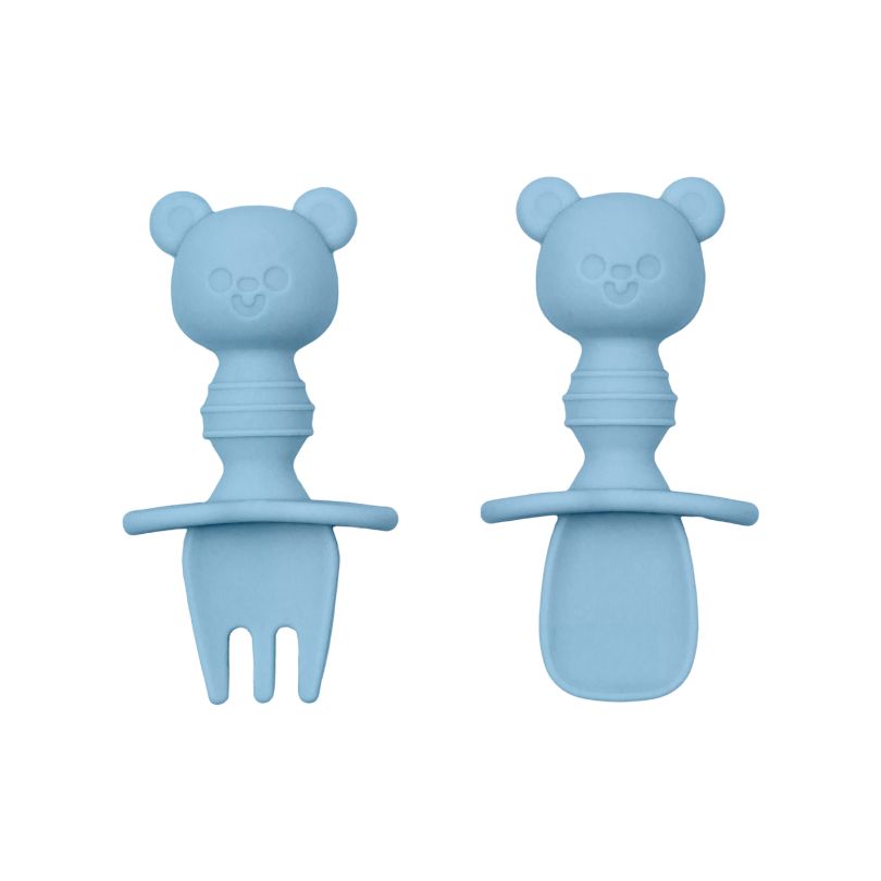 Pratos e Talheres Bebe Infantil Silicone Azul Criança Kids Mickey em  Promoção na Americanas