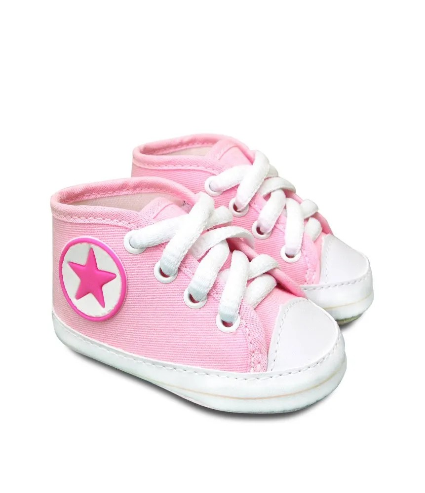 Tênis Converse All Star Cano Alto Rosa Bebê