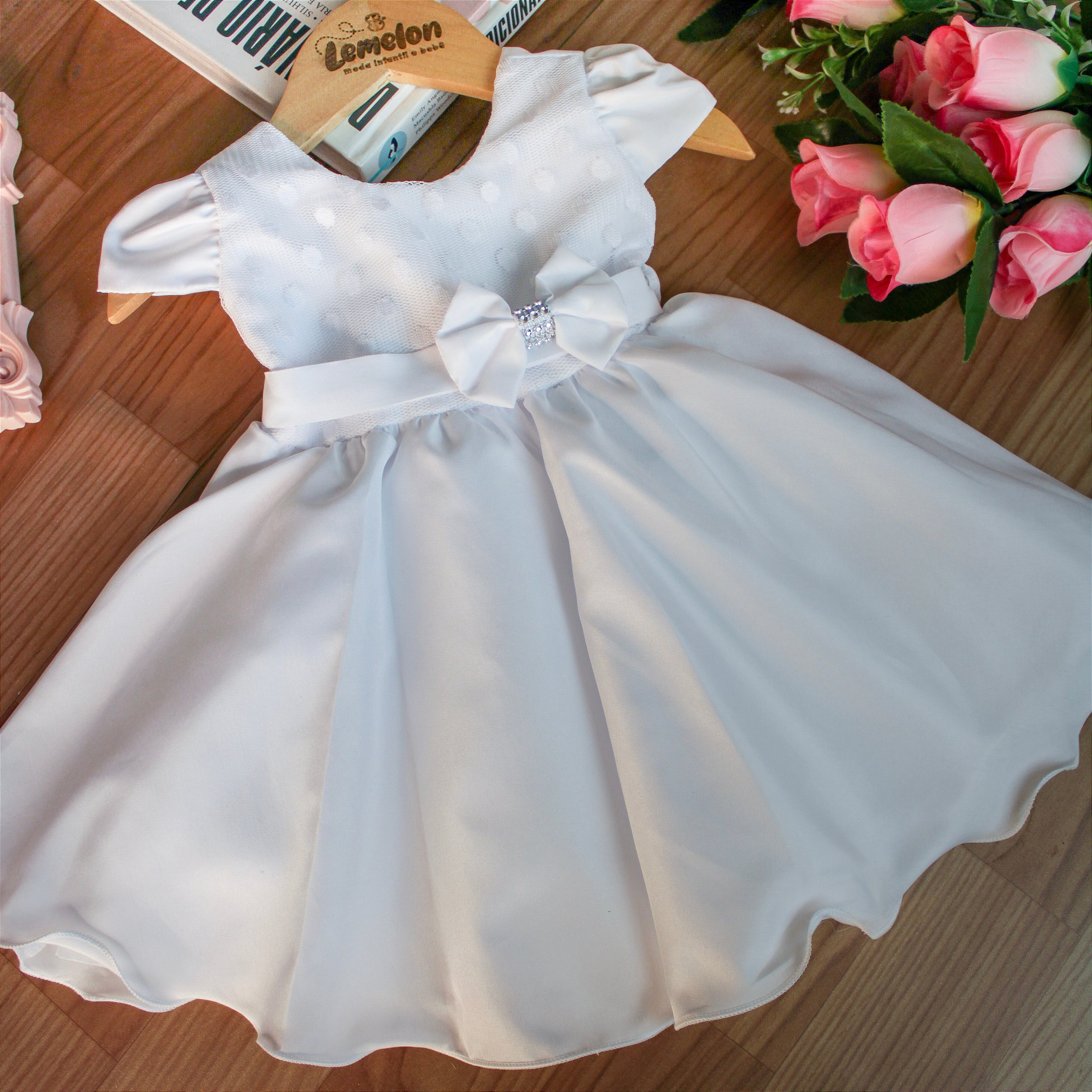 Vestido Infantil Bebê com calcinha para Batizado - Roupa Infantil|Lemelon  Moda Infantil e Bebê