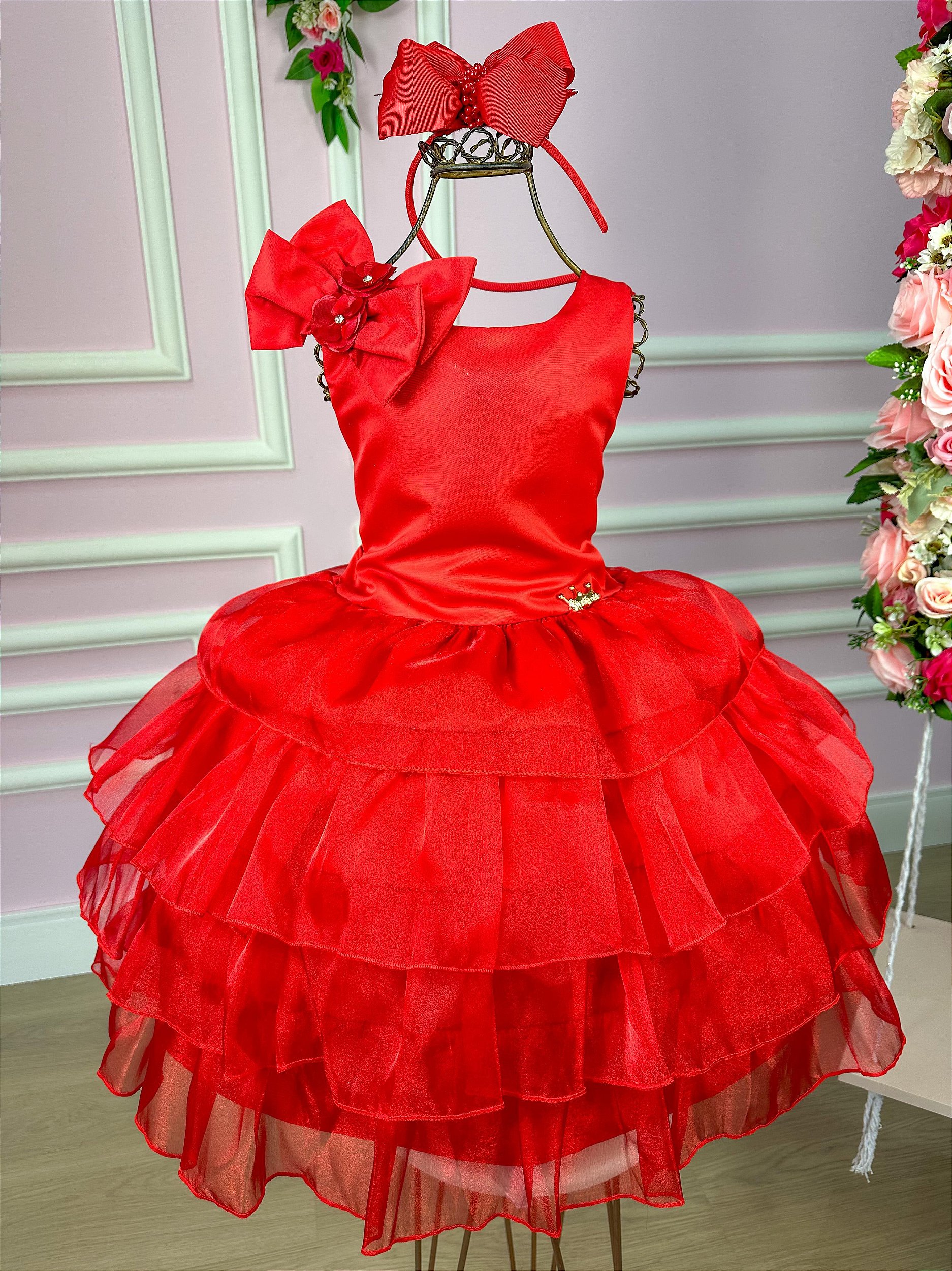 Vestido Vermelho para Miss - Infantil