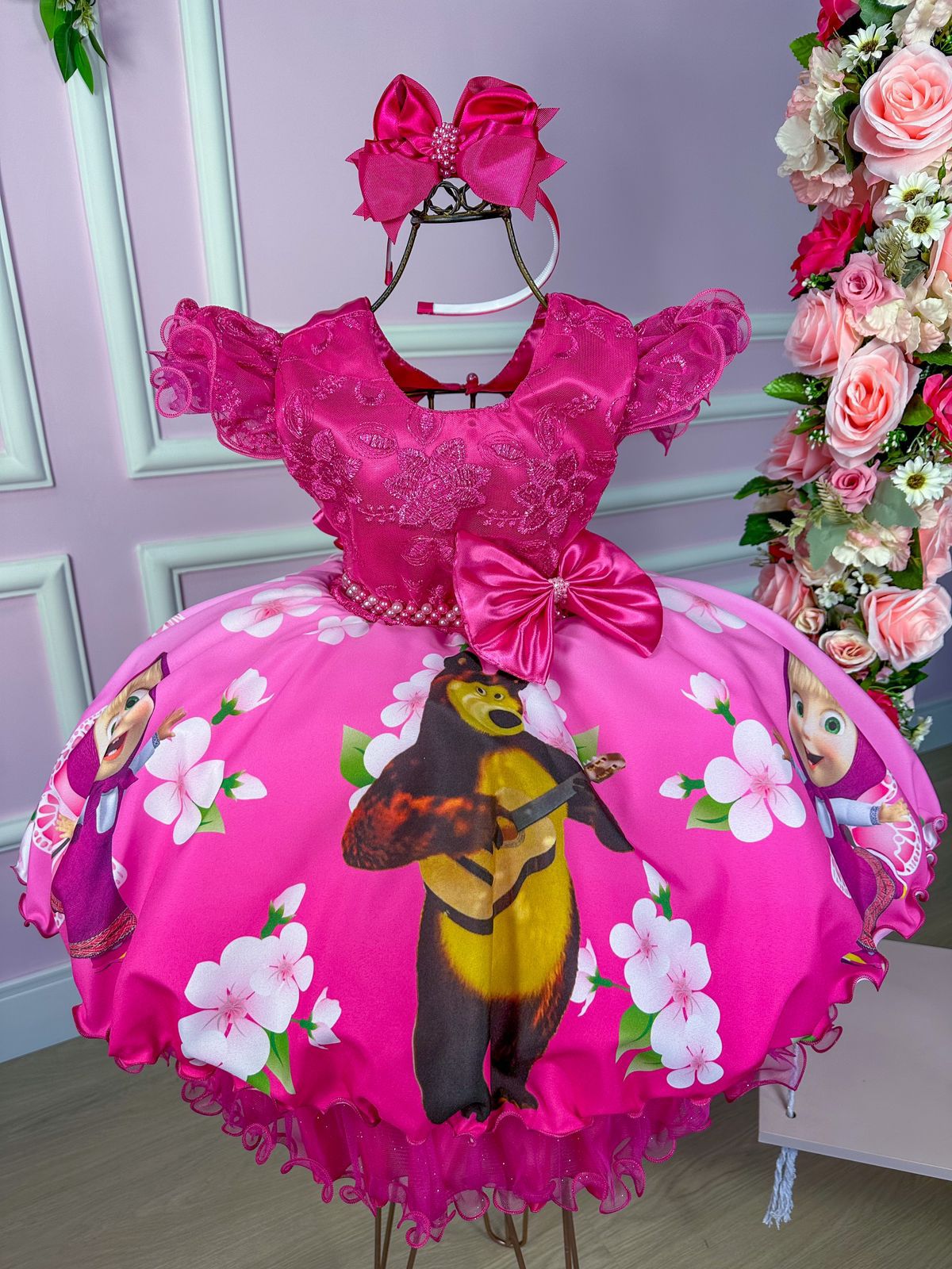 Vestido Infantil Temático Princesa Sofia Aniversário