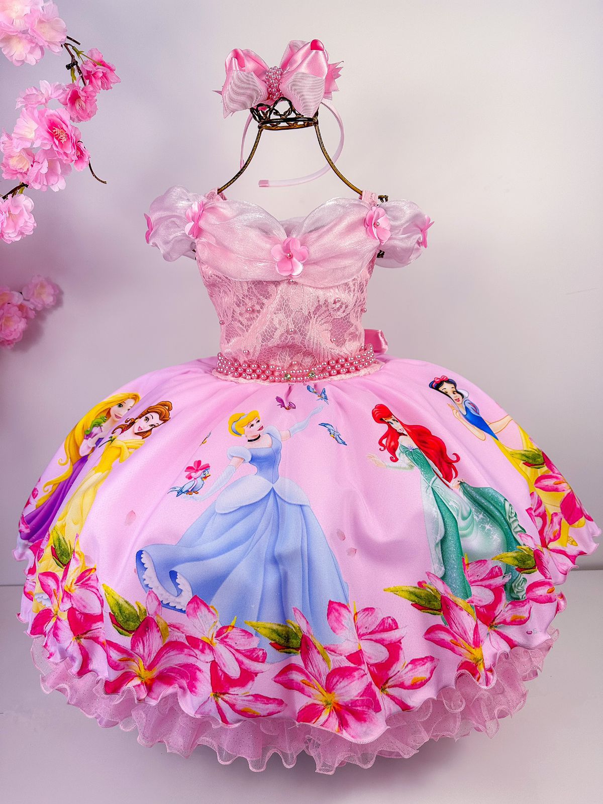 Vestido Princesa Tematico Princesas Disney Rosa - Roupa Infantil|Lemelon  Moda Infantil e Bebê