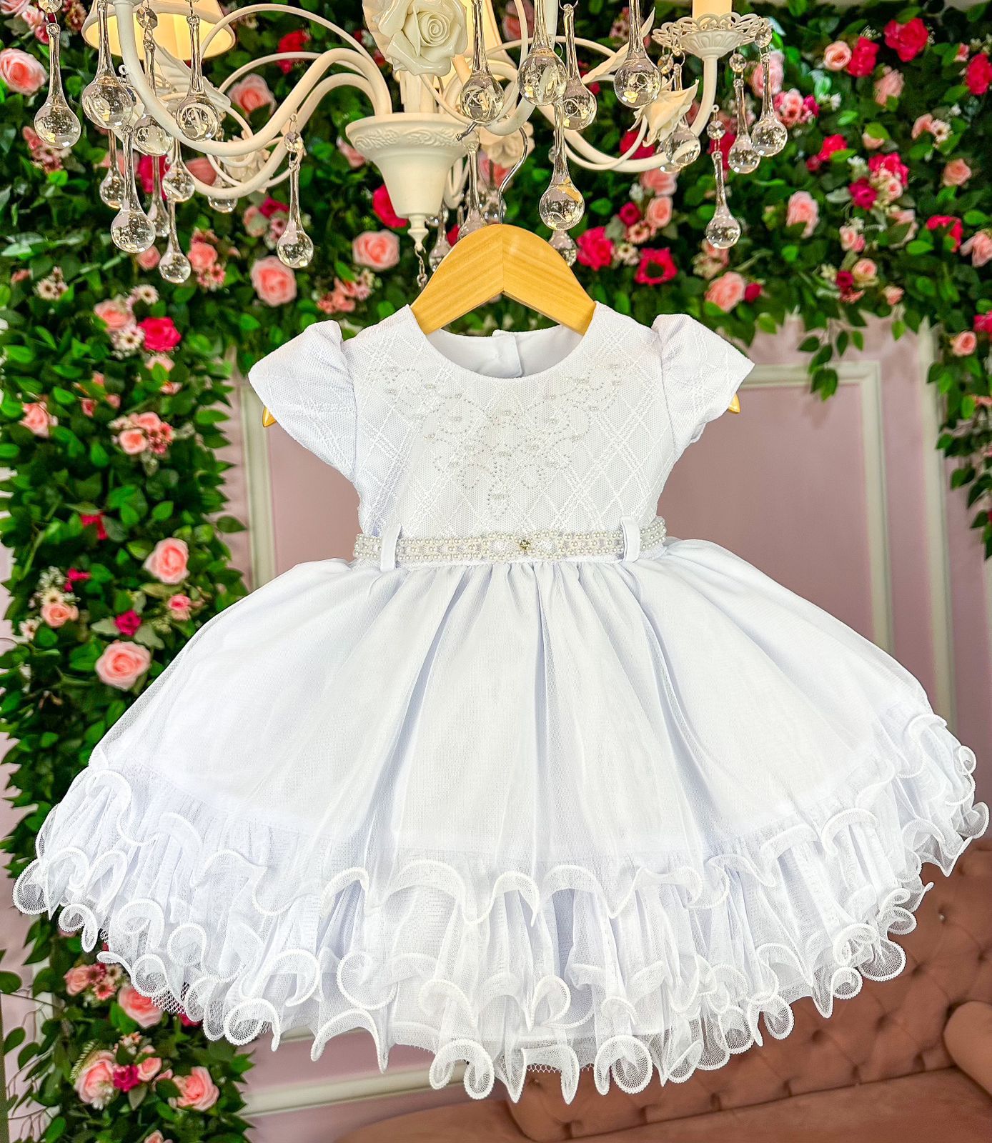 Vestido Menina Bonita Bebe Branco Pérolas - Roupa Infantil|Lemelon Moda  Infantil e Bebê