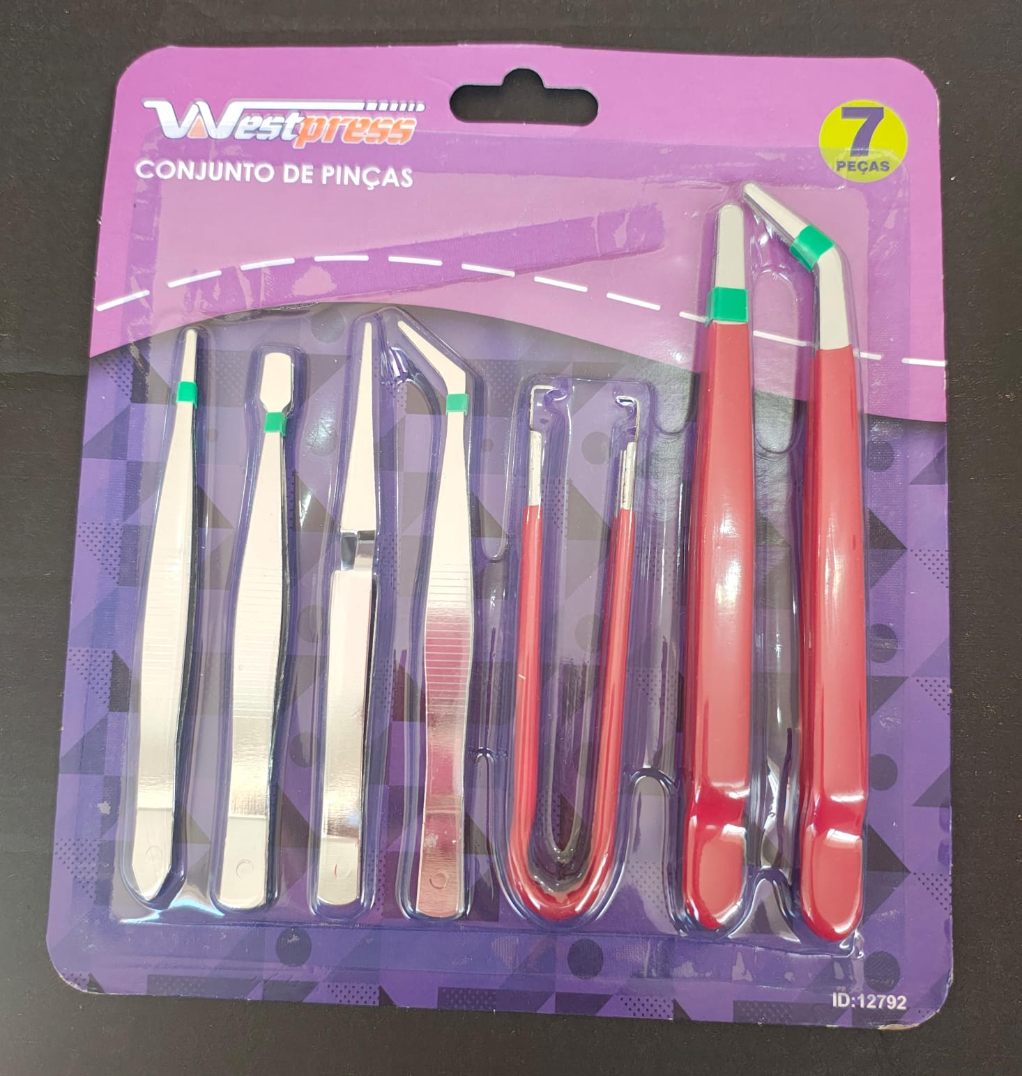 Conjunto de Pinças Profissional c/ 7 unidades - Westpress - Valadão ...