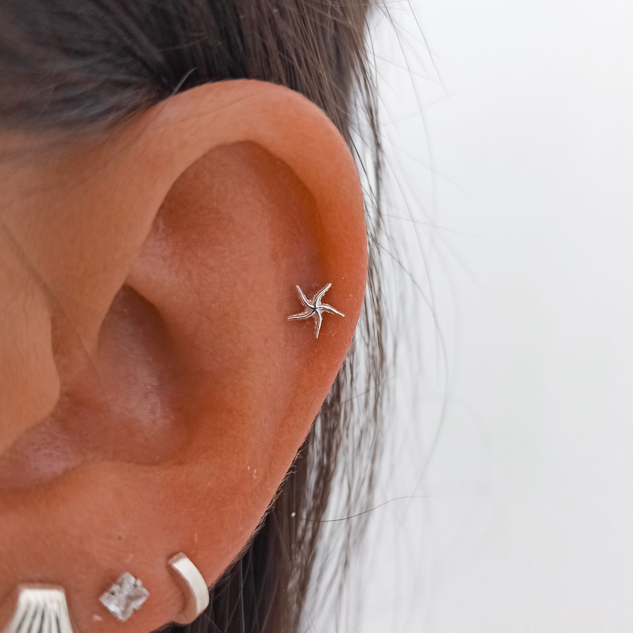 REF 630 PIERCING HELIX ESTRELA - AÇO INOXIDÁVEL - Sereias de Vix