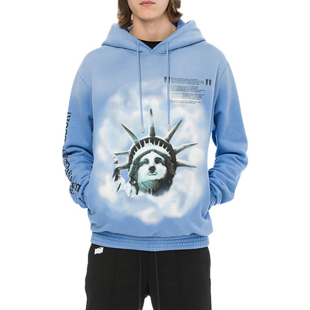 Off white statue of liberty hoodie hot sale