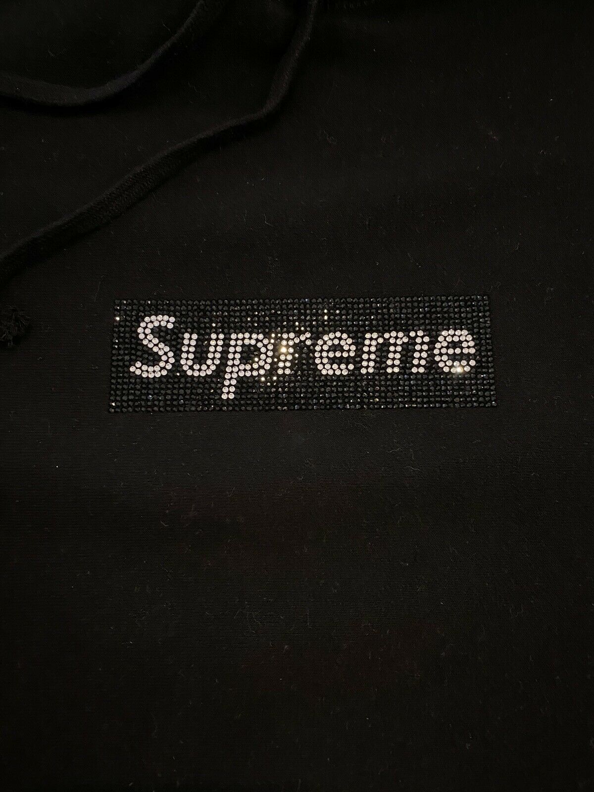 Moletom Supreme Swarovski Box Logo Preto - Boutique ZeroUm