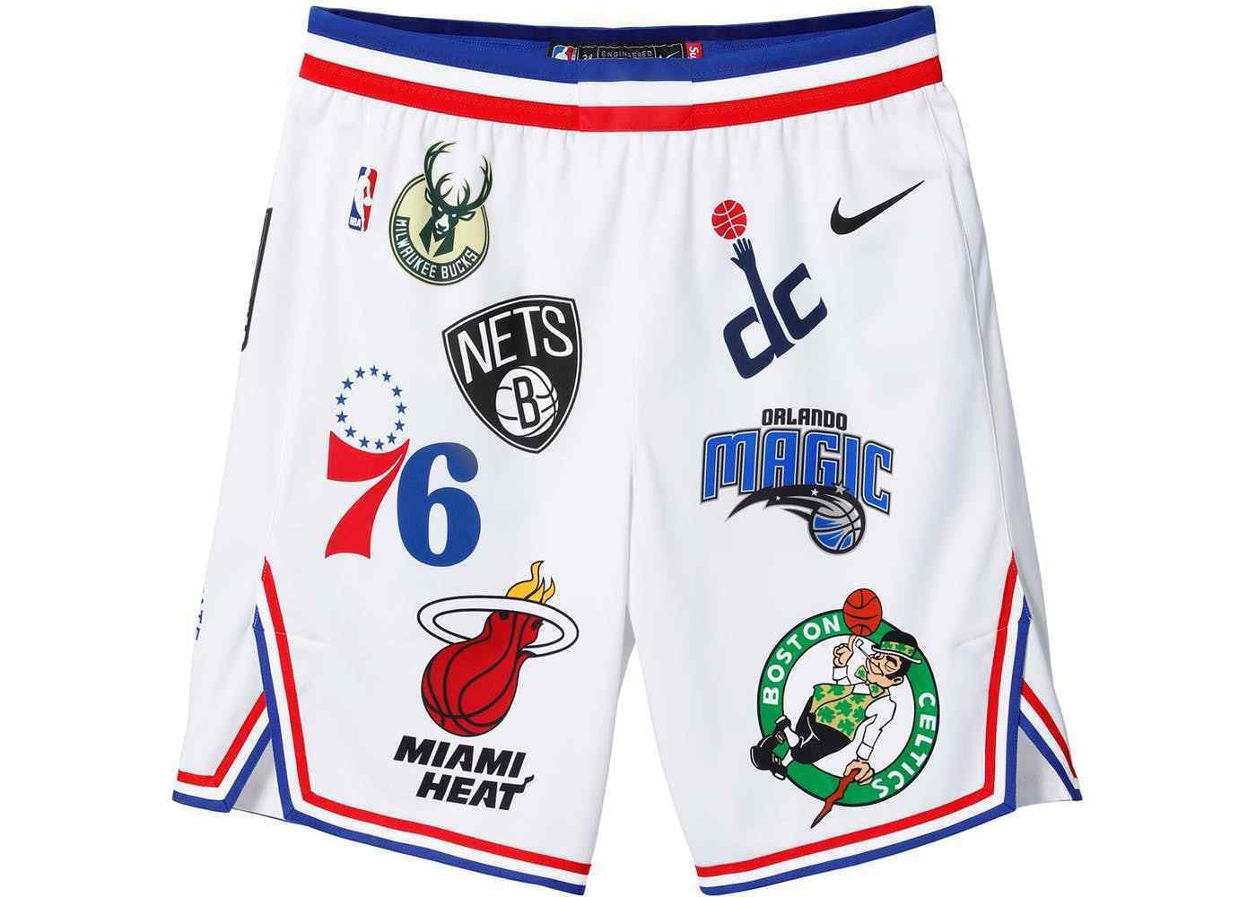 Shorts Branco Supreme Nike/NBA Teams Authentic - Boutique ZeroUm