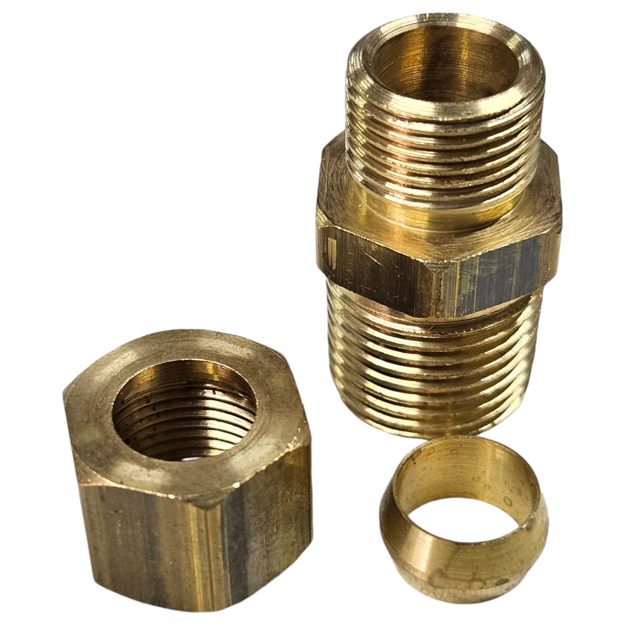 Conexão Reta em Latão - Rosca 3/8