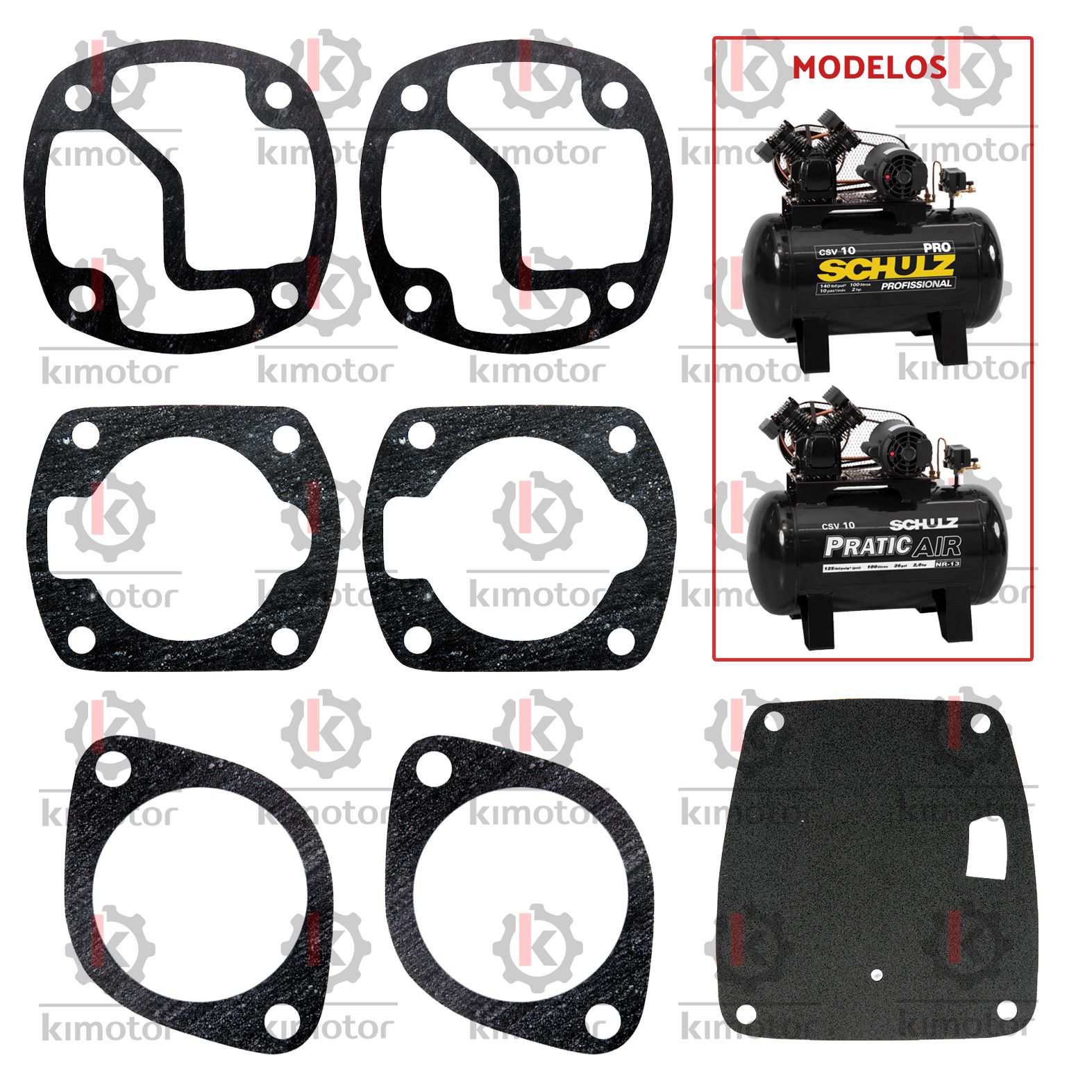 Kit de Juntas do Compressor Schulz CSV 10 Pro / Pratic Air