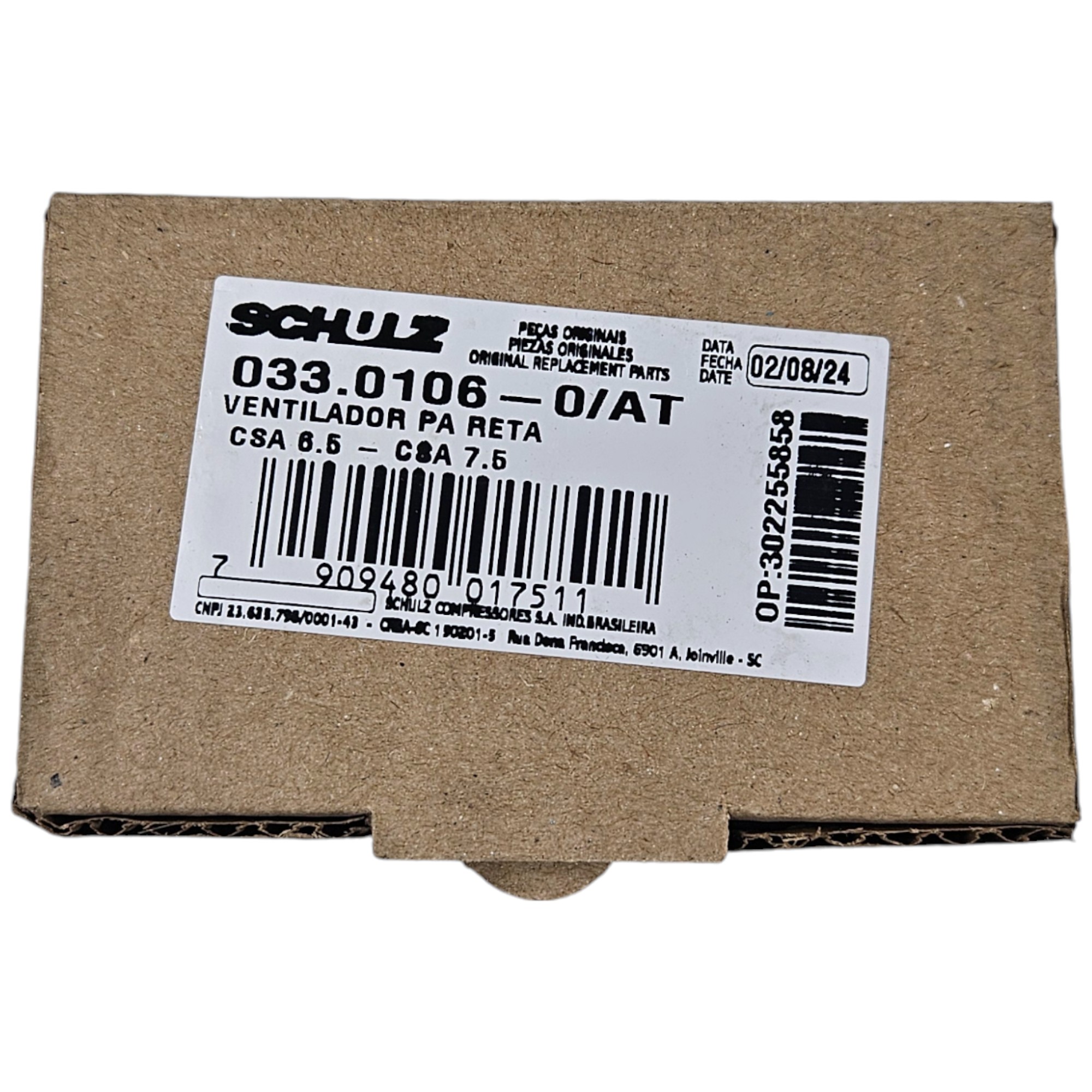 Schulz CSA 7,8 Twister - Ventilador Compressor ORIGINAL 033.0106-0