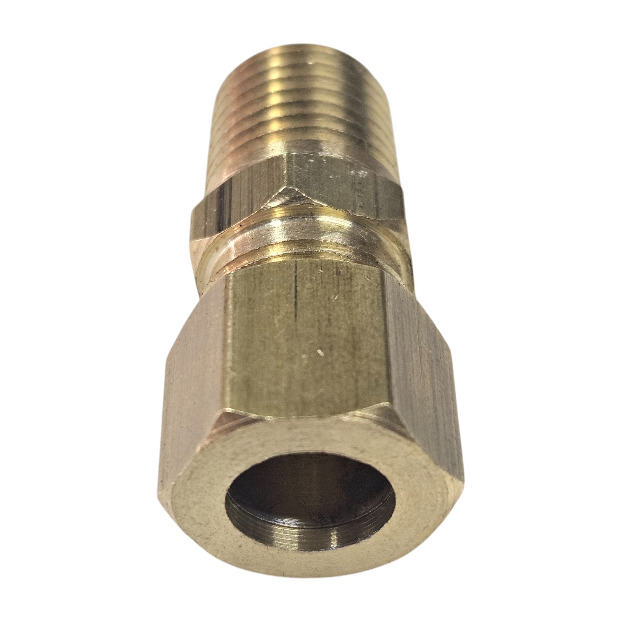 Conexão Reta em Latão - 1/4 M x 3/8 A - NPT (721003 - 003.0047-0