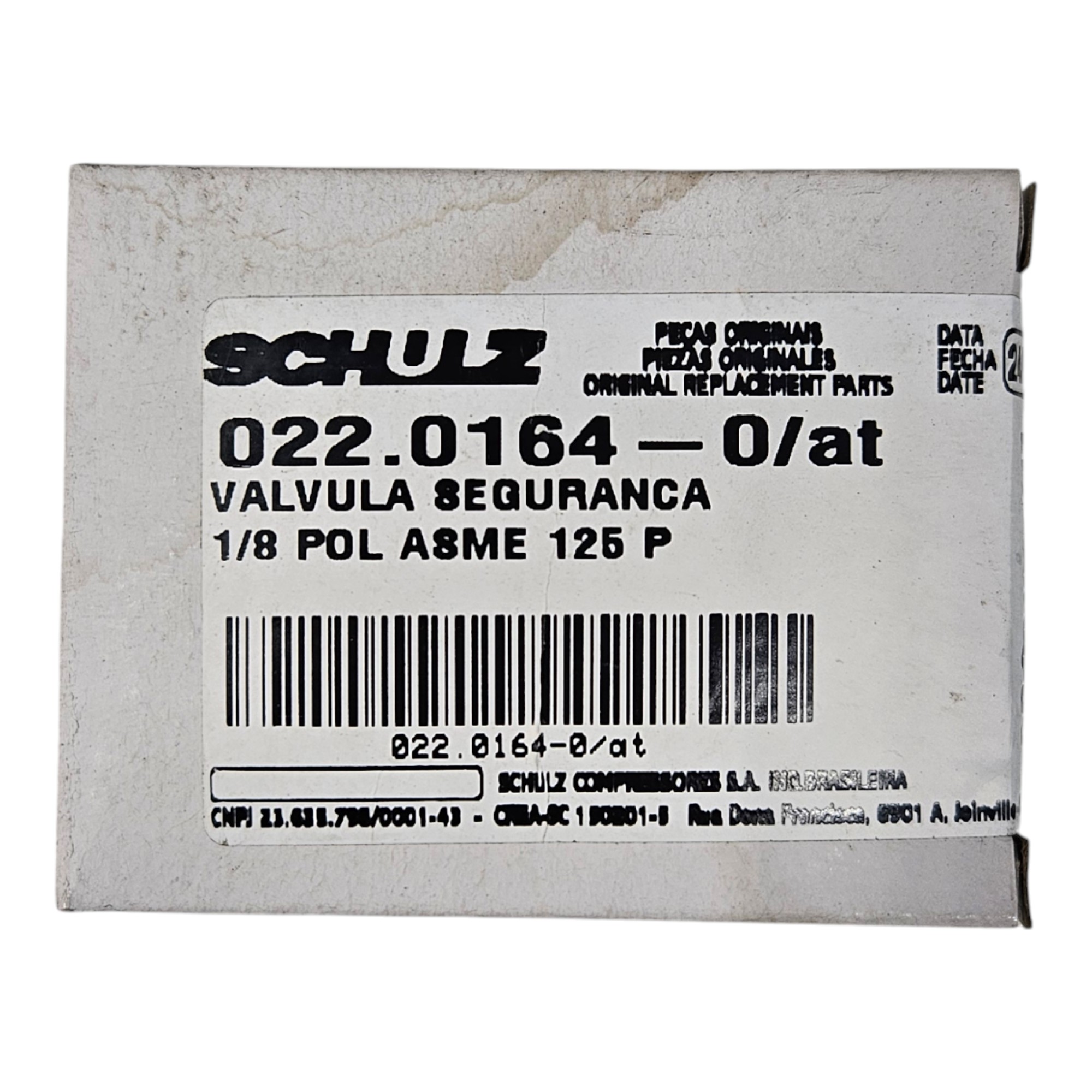 Válvula Segurança Schulz MSI 1/8 x 125psi Original - KIMOTOR