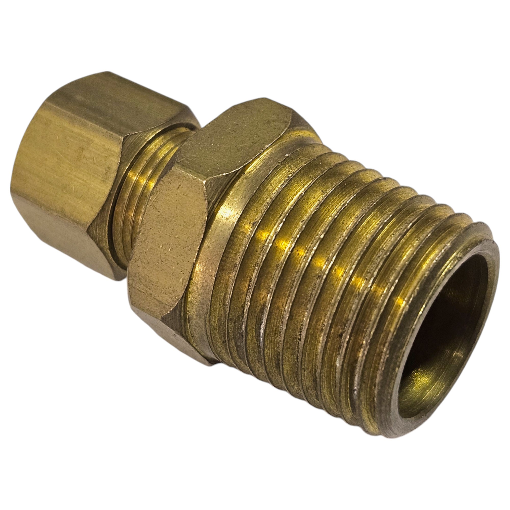 Conexão Reta em Latão - 1/2 M x 3/8 A - NPT (721063) - KIMOTOR