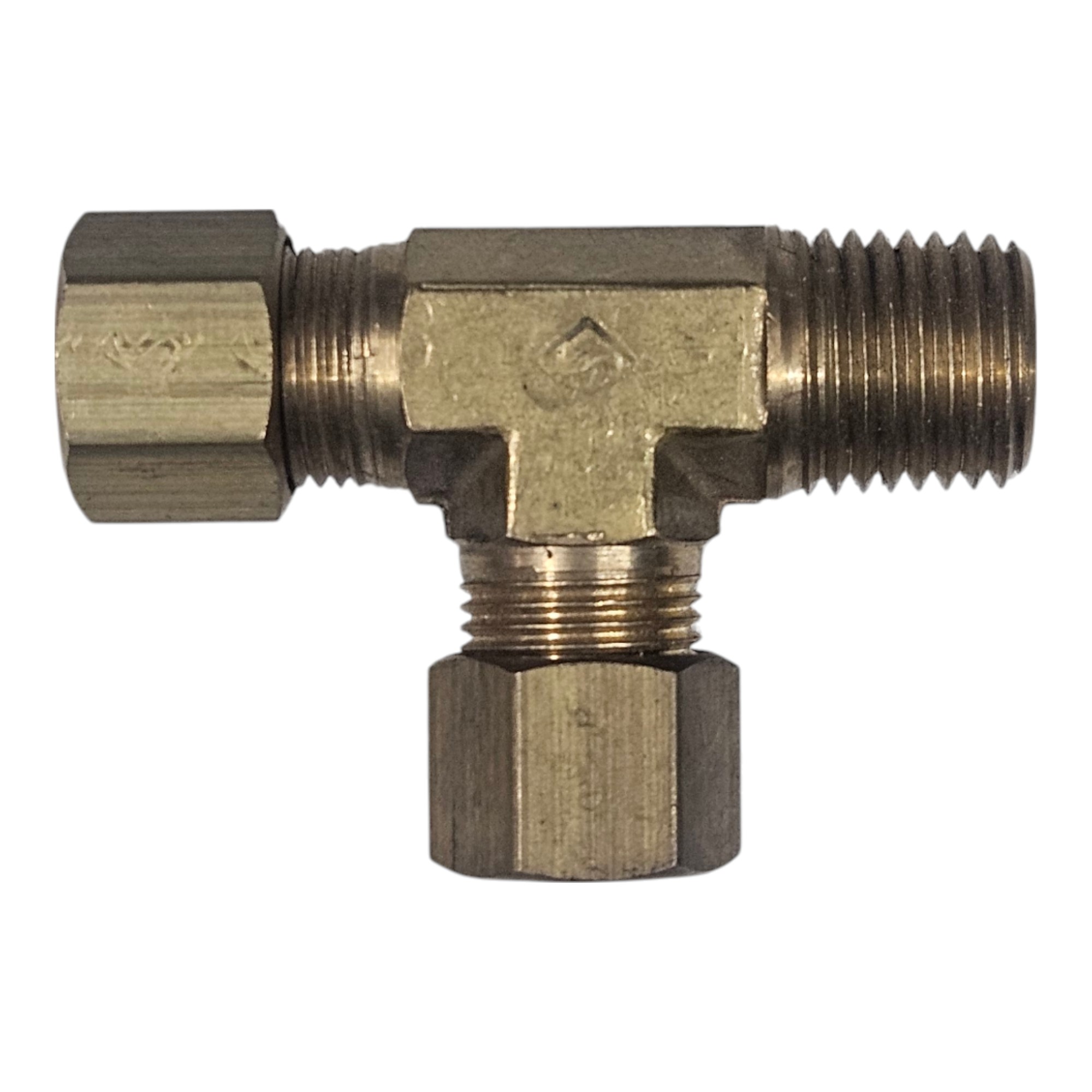 TEE Latão Schulz 1/4 M x 5/16 A x 5/16 A - CSV 5.2 / 10 Pro