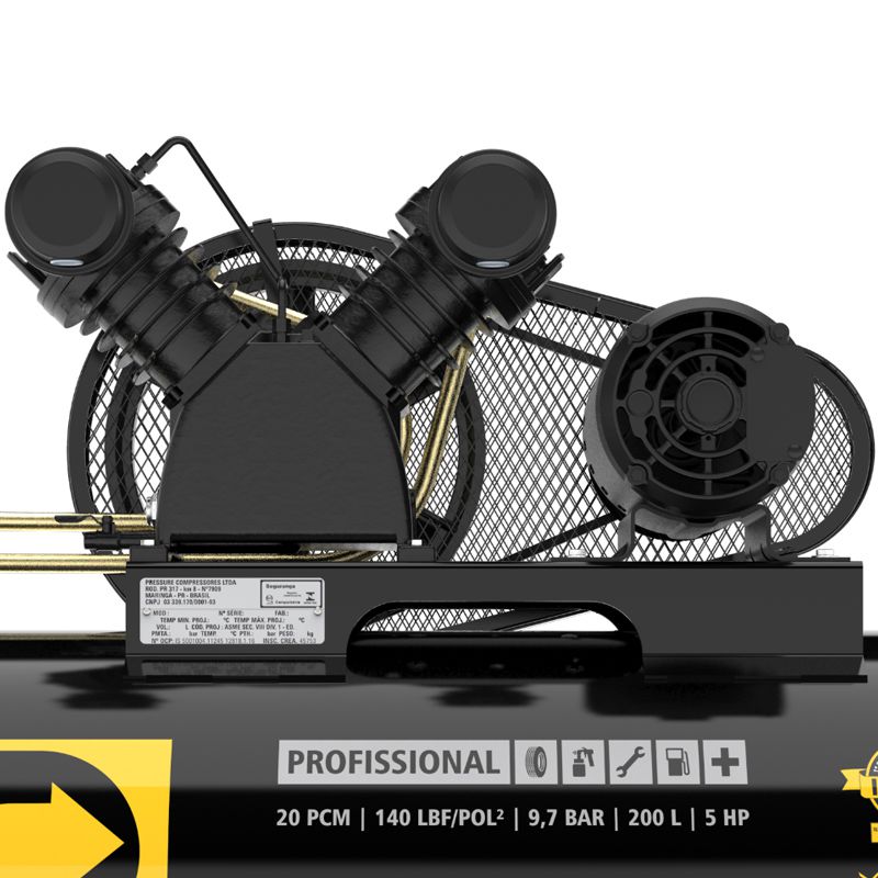 Compressor Pressure ONP`20/200 140psi - 5HP - KIMOTOR - Autorizada ...