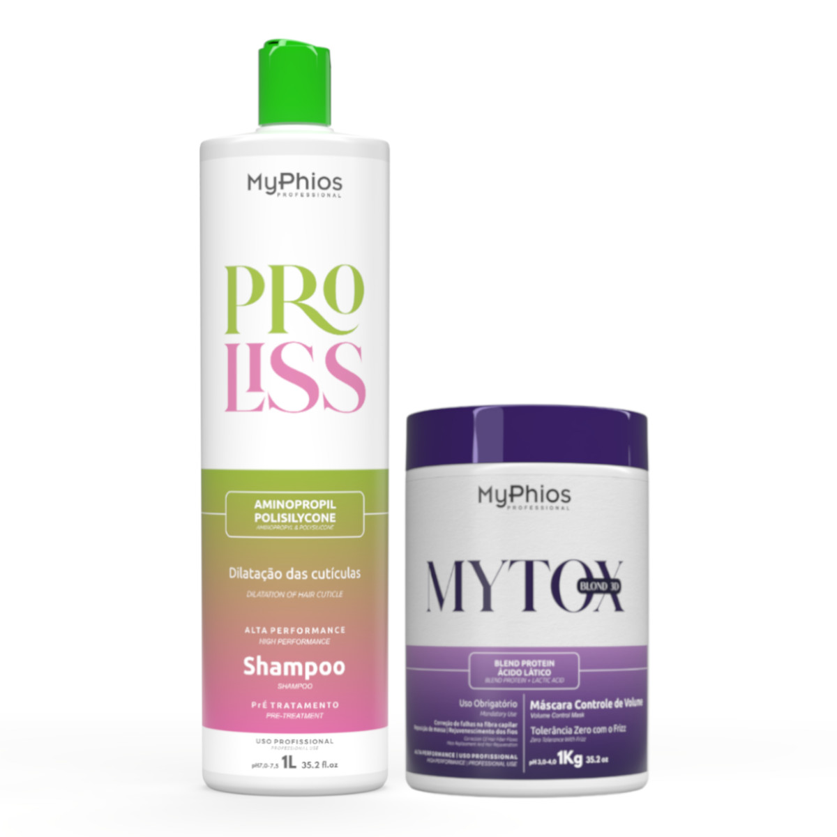 Kit Mytox BLOND 1Kg + Shampoo Pré Tratamento 1L MyPhios Professional -  MyPhios - Marca de cosméticos profissionais. A melhor loja on line de  produtos de qualidade e preço justo