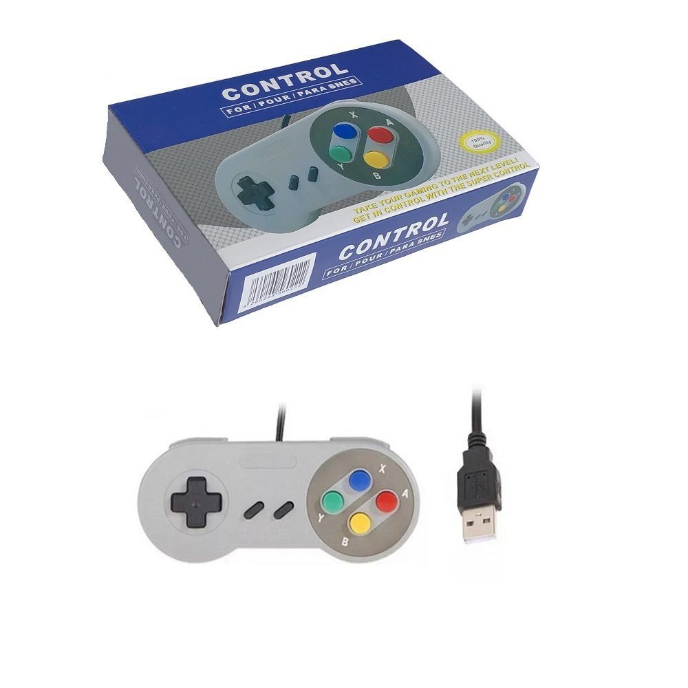 Kit 2 Controles Usb Super Nintendo Snes Joystick Windows