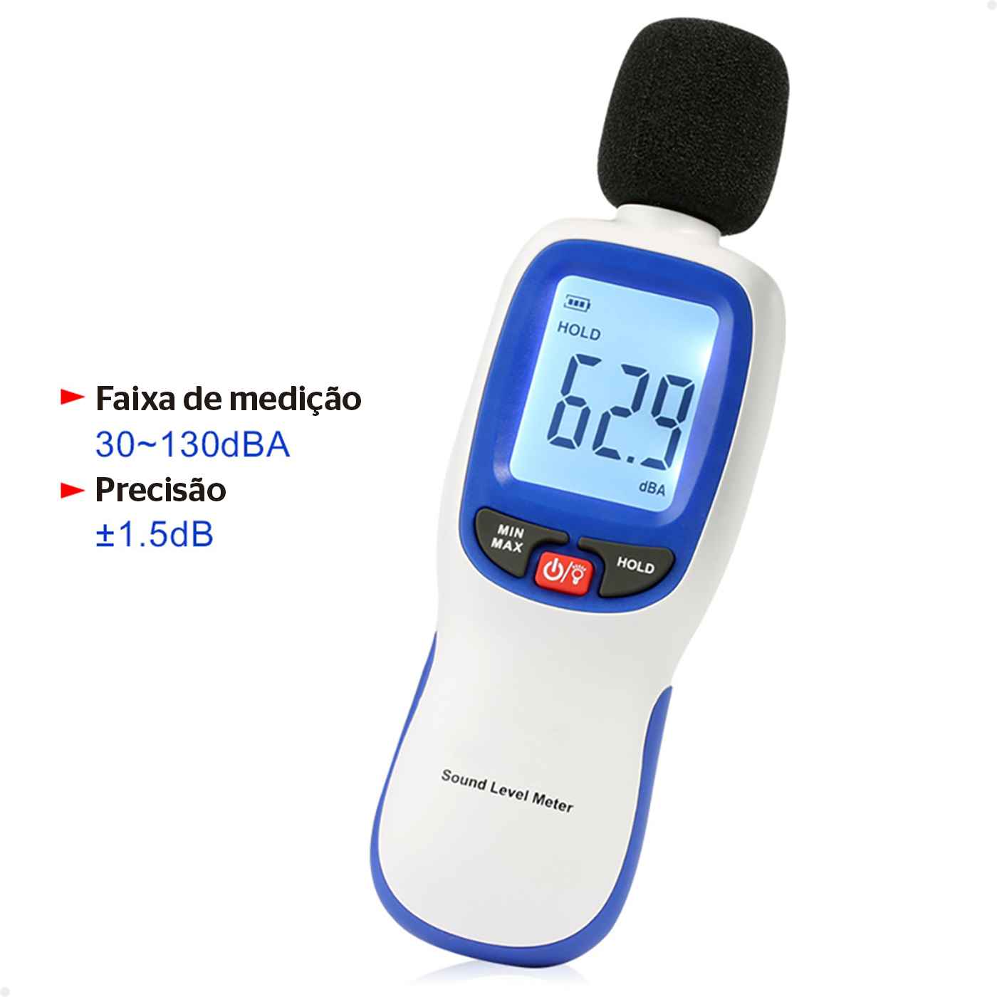 Decibelímetro Digital 30 a 130 dB Lorben Aparelho Medidor Sonoro Som ...