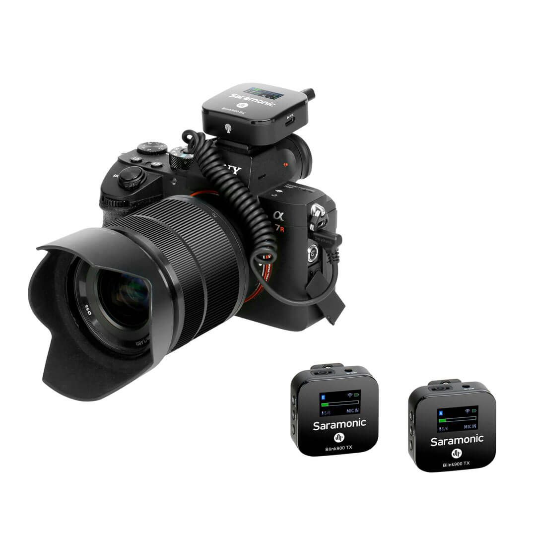 Sistema de Microfone Lapela sem fio duplo Profissional Completo