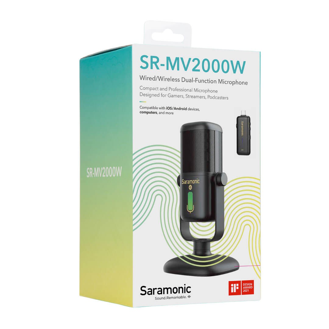Microfone de Estúdio de Diafragma Largo USB sem fio - Saramonic