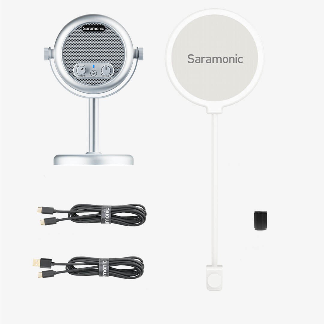 Microfone de Mesa Condensador Omnidirecional USB - Saramonic - A