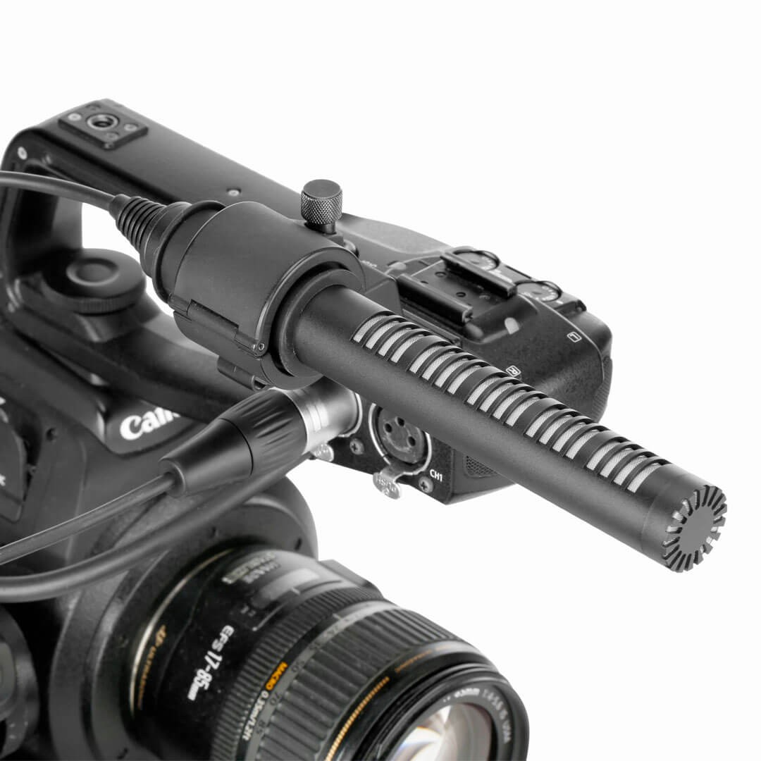 Microfone direcional condensador para Câmera com cabo XLR