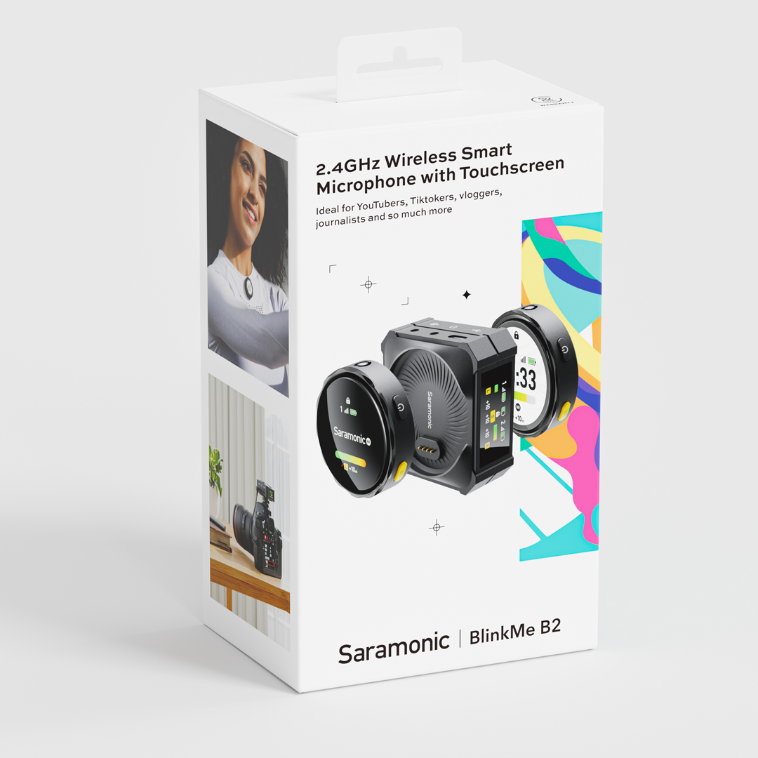 Sistema de microfone sem fio inteligente Blink Me - Saramonic - A