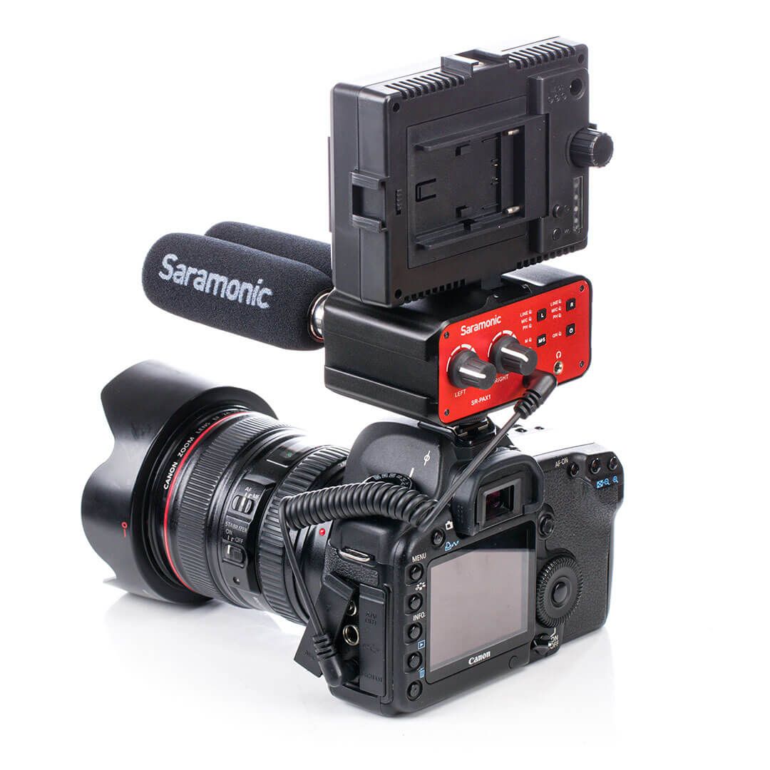 Saramonic ( サラモニック ) / SR-PAX1 カメラ用オーディオ Interface de audio 2 canais para cameras DSLR - Saramonic - A Sua