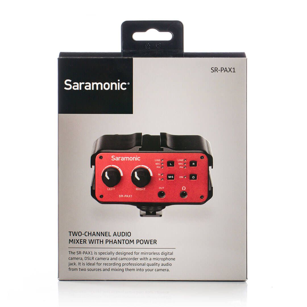 Saramonic ( サラモニック ) / SR-PAX1 カメラ用オーディオ Interface de audio 2 canais para cameras DSLR - Saramonic - A Sua