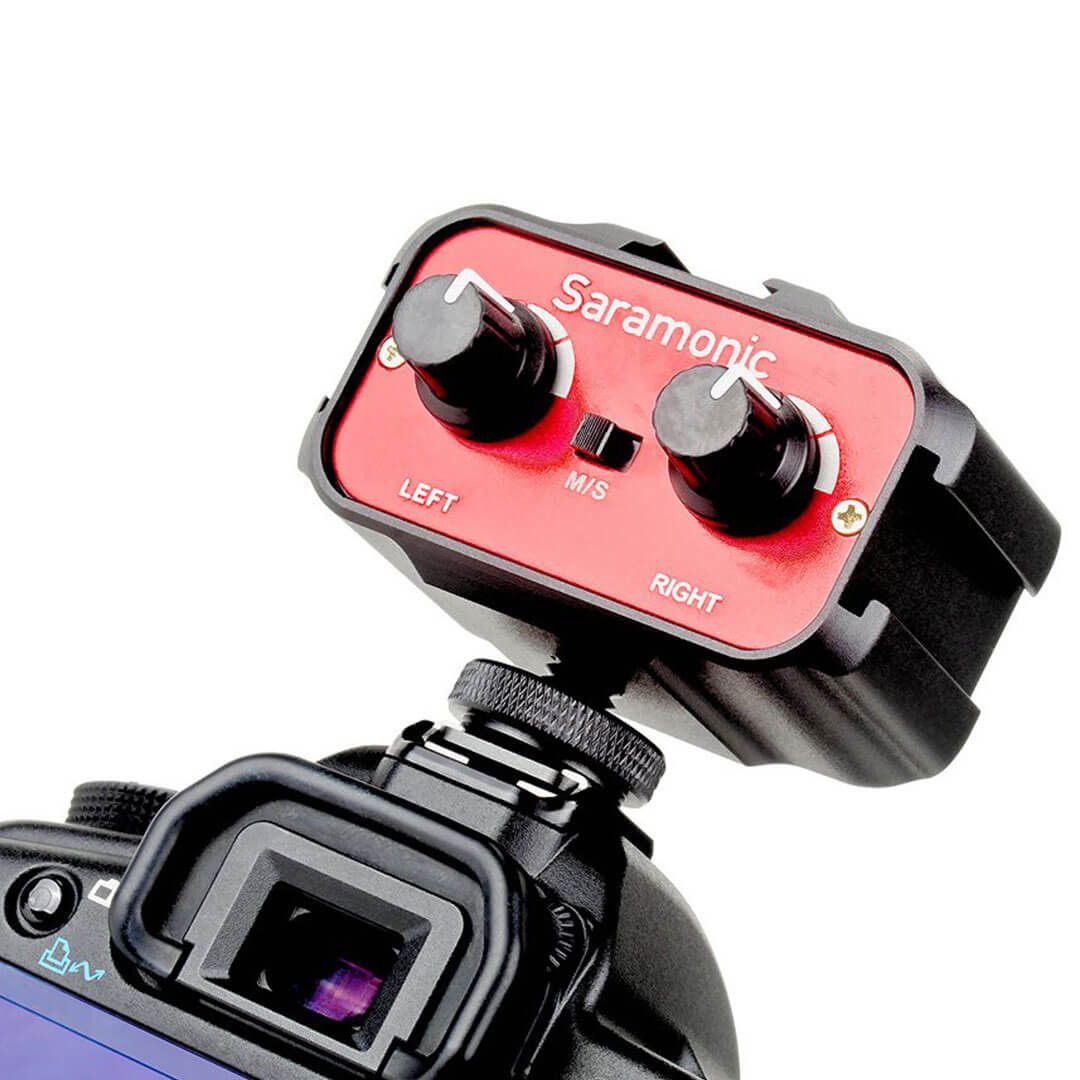 Interface de Áudio Passiva de 2 Canais para cameras DSLR