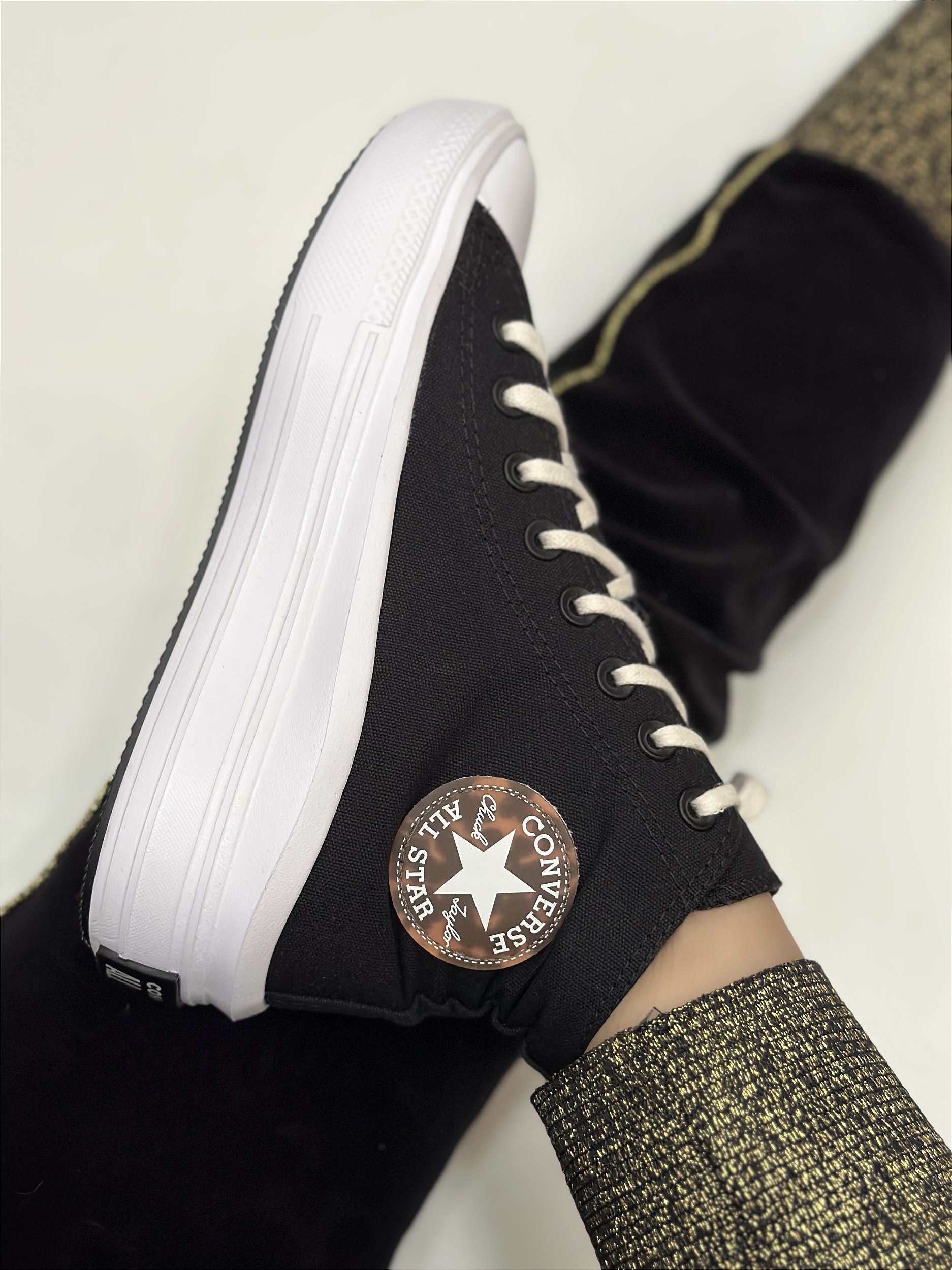 All Star Preto Plataforma Cano Alto em Promoção na Shopee Brasil 2023