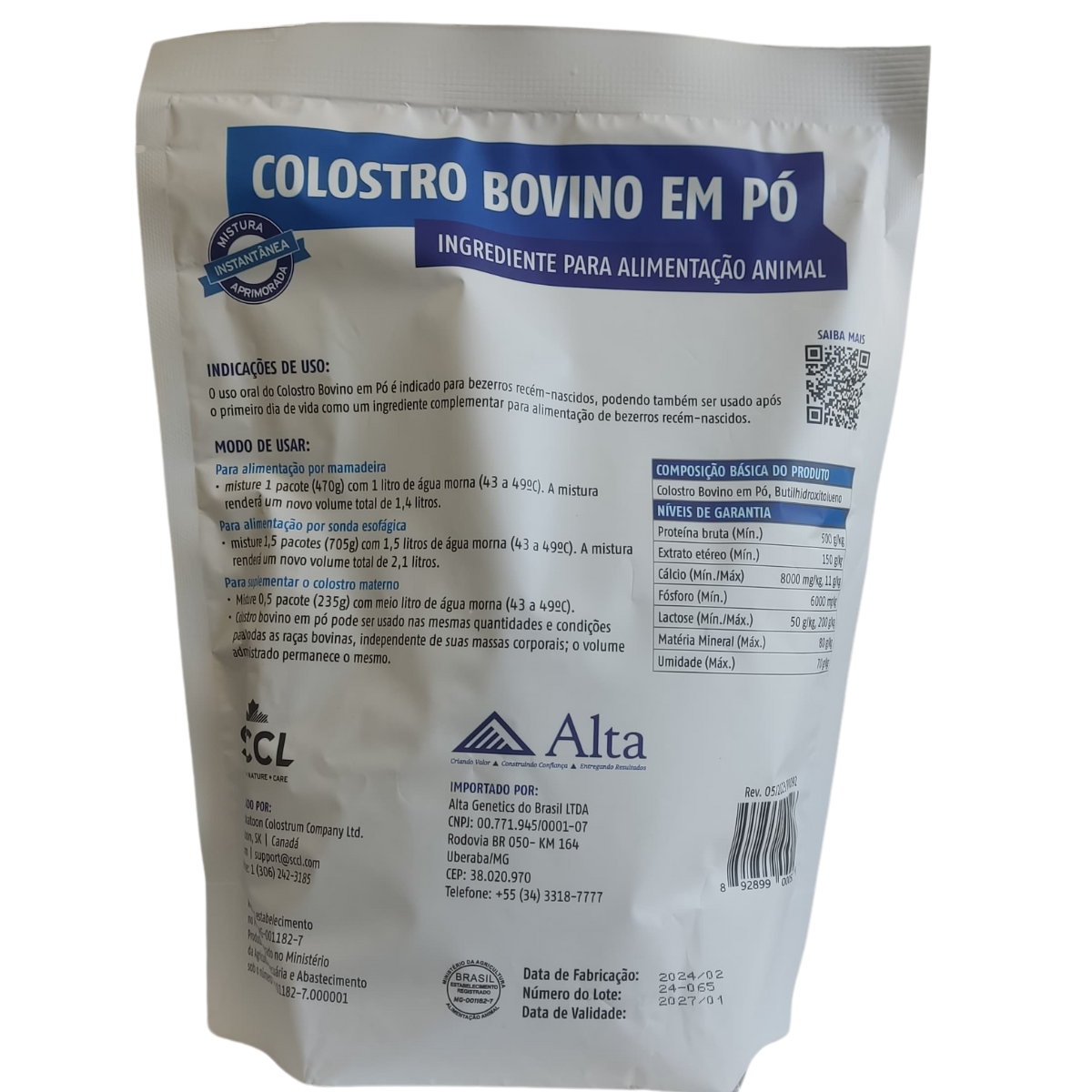 Colostro Bovino em Pó para Bezerros Alta - MaxiPec Soluções para a Pecuária