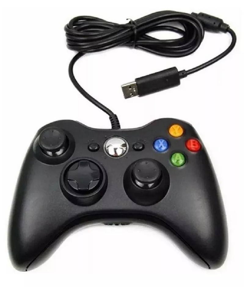 Controle Usb Com Fio Para Xbox 360 Computador Notebook Branco em